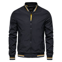 Tobias | Men's Modern Solid-Coloured Bomber Jacket