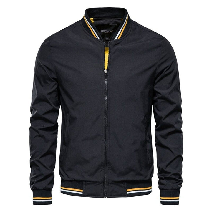 Tobias | Men's Modern Solid-Coloured Bomber Jacket