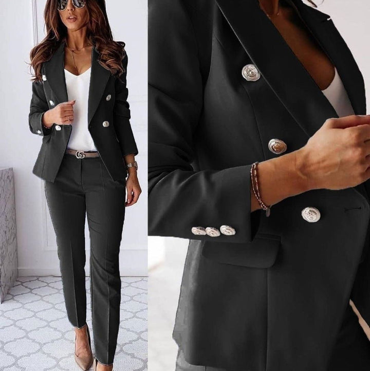 Lena | Completo da donna con blazer doppiopetto e pantaloni dritti