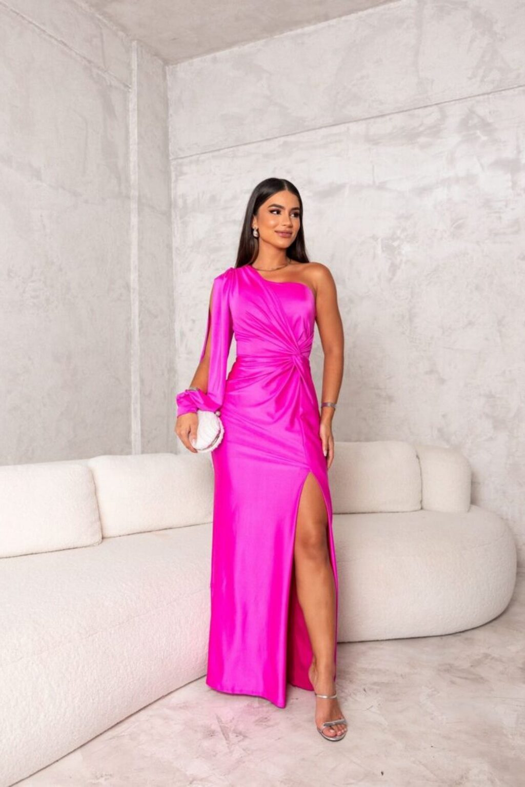 Camilla | One-Shoulder Maxi Homecoming Dress for Elegant Events