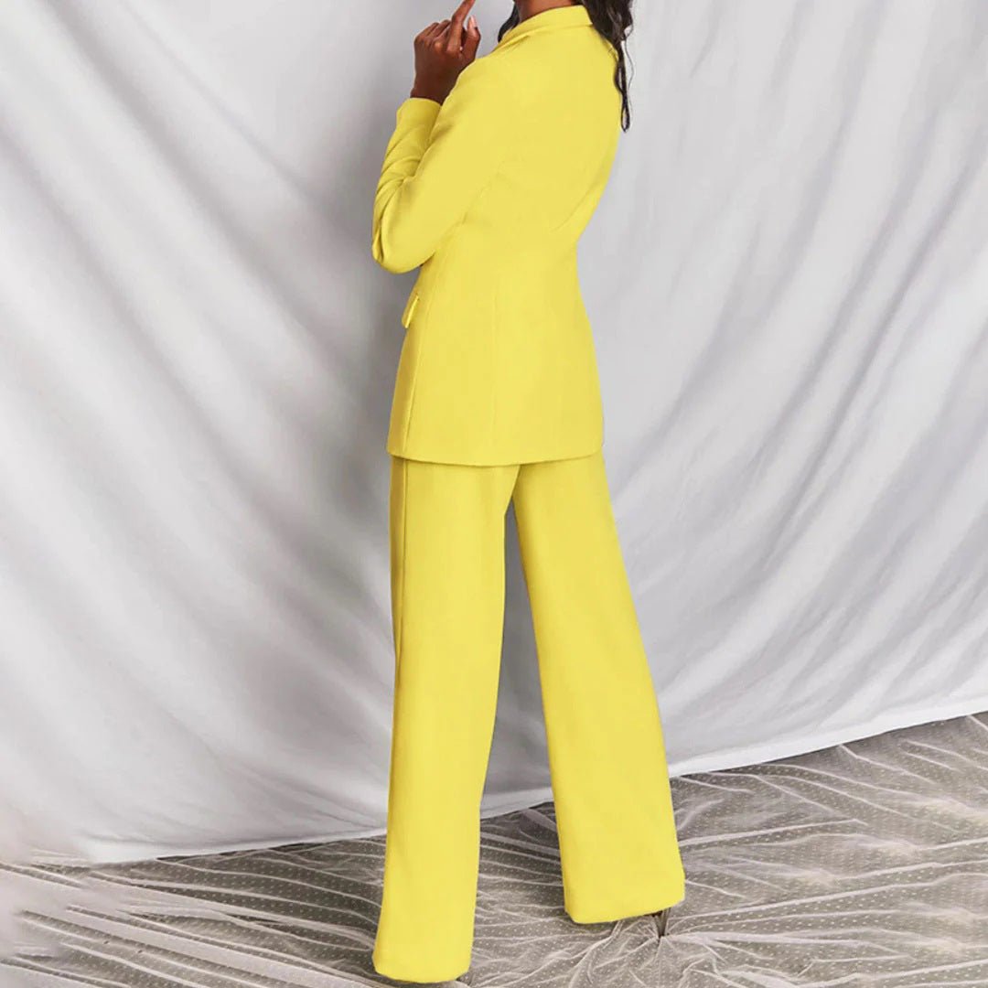 Lemora | Farbenfrohes tailliertes Damen-Set aus Blazer und Hose