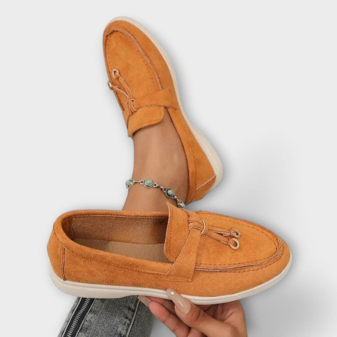 Gamila | Elegante beige Damen-Loafer zum Hineinschlüpfen