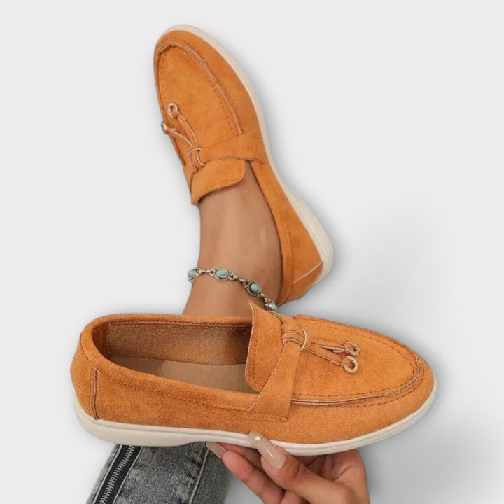 Gamila | Elegante beige Damen-Loafer zum Hineinschlüpfen
