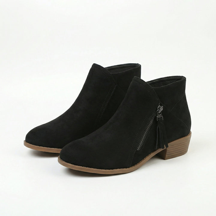 Aurelia | Stivaletti eleganti da donna effetto suede con nappine