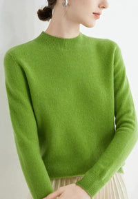 Elena | Strickpullover aus reinem Kaschmir in leuchtendem Grün