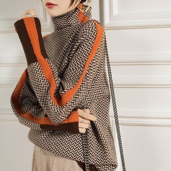 Clara | Striped Turtleneck Sweater for Women