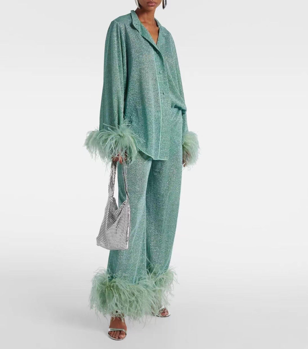 Colette | Completo elegante con pantaloni e capo a maniche lunghe con bottoni sul davanti