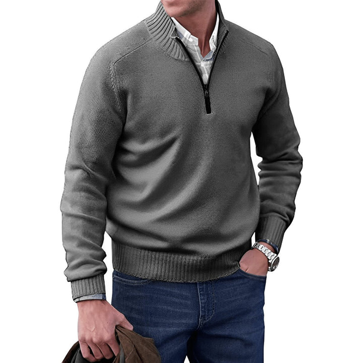 Elias | Knit Sweater – Regular Fit with Quarter-Zip for Men