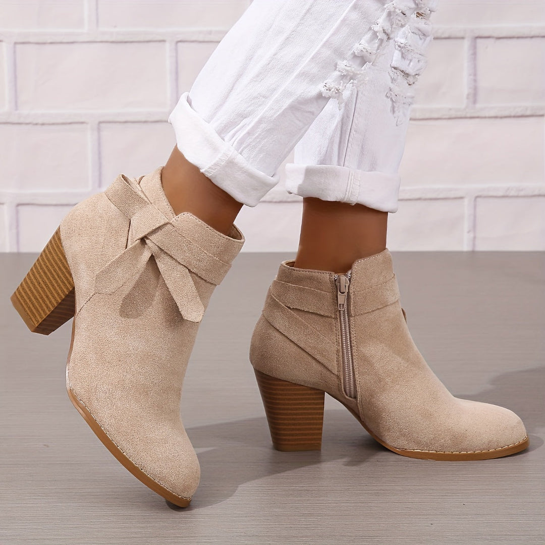 Velmira | Elegante Stiefeletten mit Blockabsatz für Damen