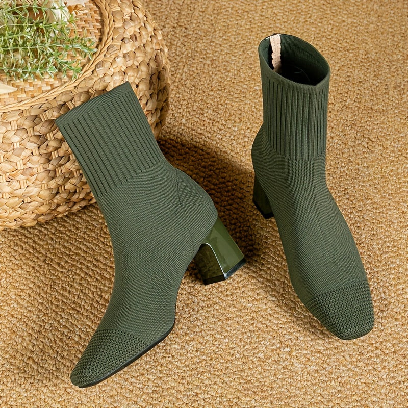 Elowen | Elegante Stretch-Strick-Stiefeletten für Damen