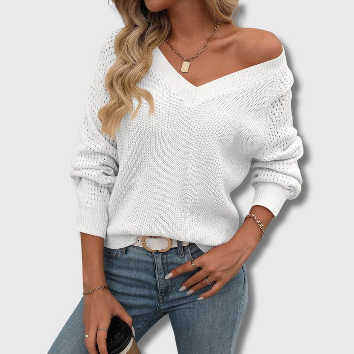 Valeria | Elegante maglione da donna con scollo a V