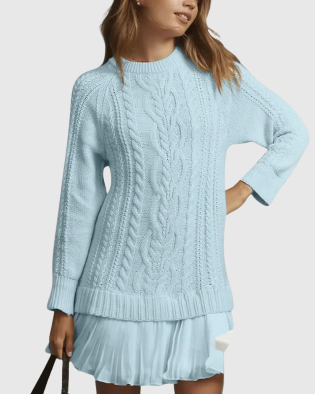 Celeste | Cable Knit Sweater Dress