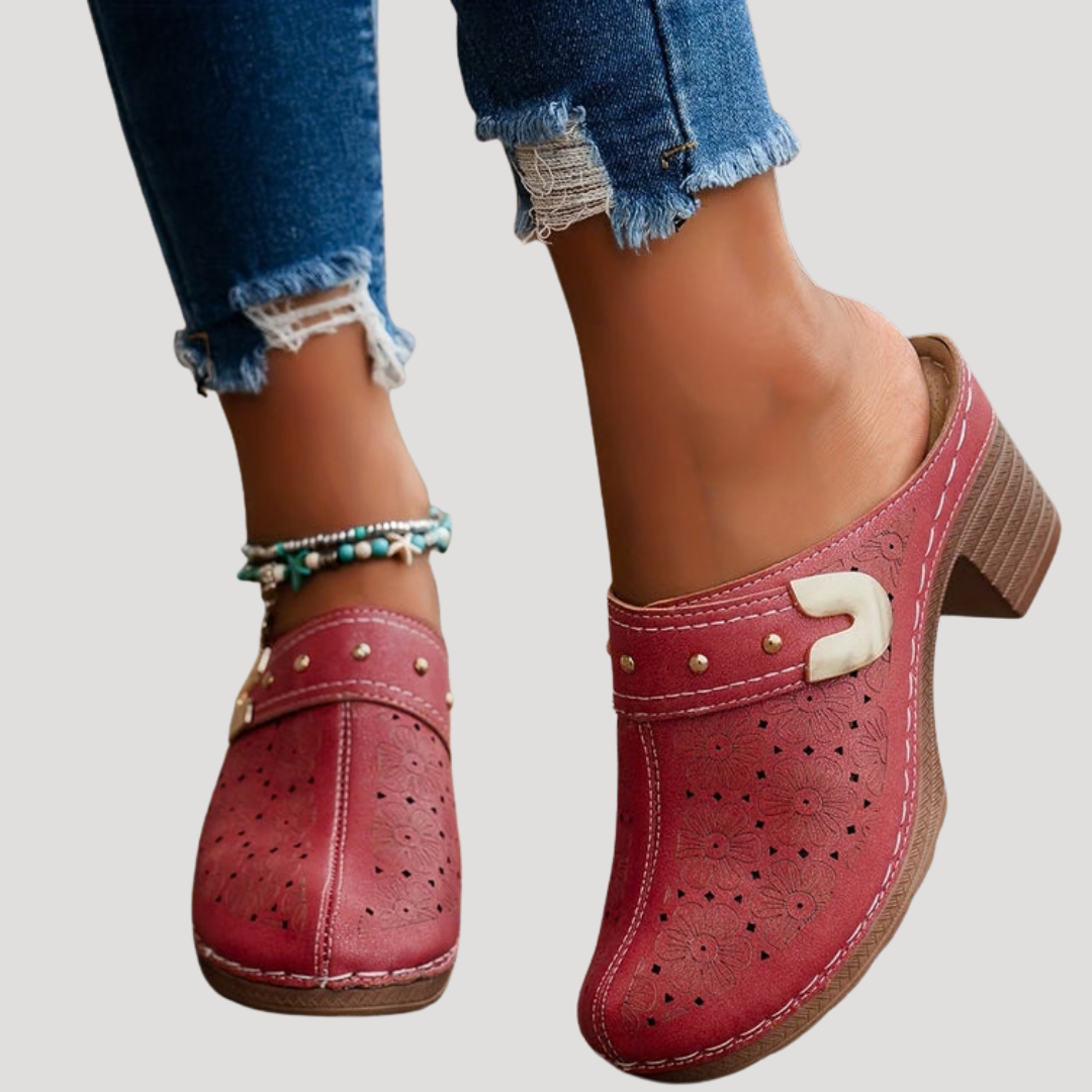Alice | Klassische Clogs mit Blockabsatz für Damen