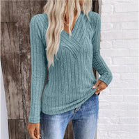 Elara | Eleganter Damenpullover mit strukturierter Streifenoptik