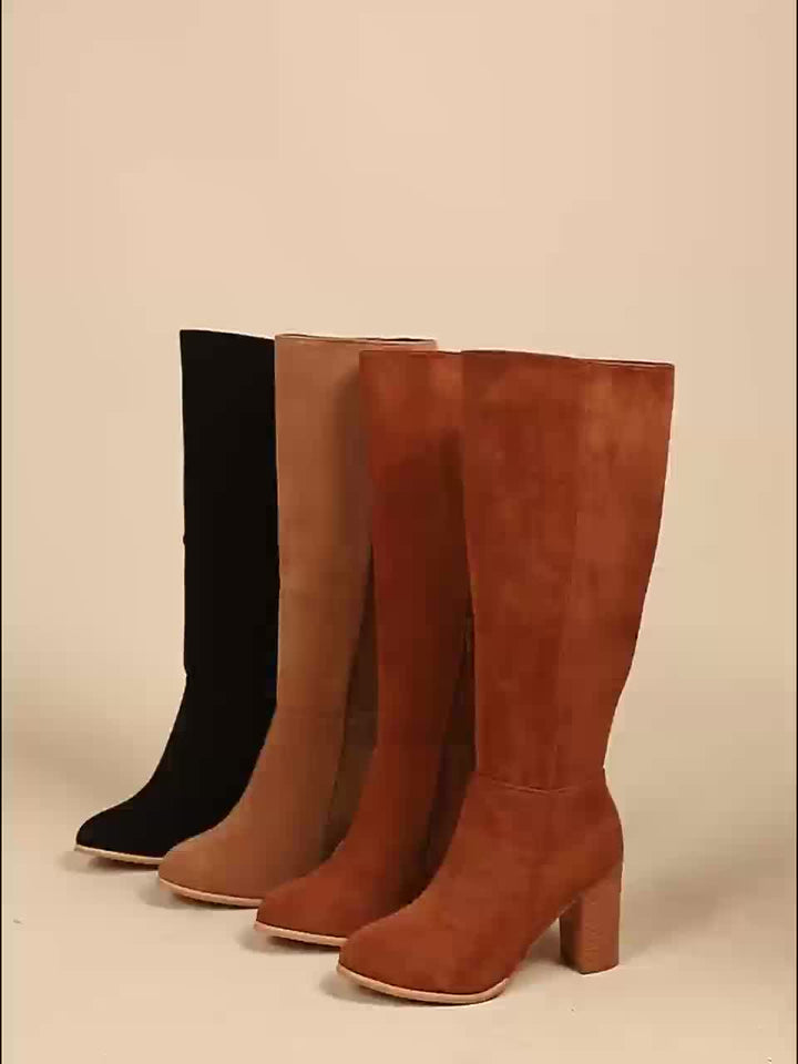 Vallara | Elegante Stiefel für Damen mit knöchelhohem Schaft und gestapeltem Blockabsatz