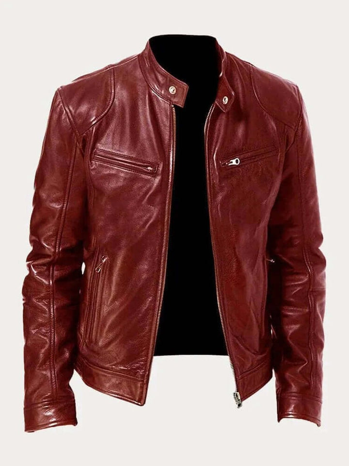 Maverick | Biker Jacket for Men with Genuine Leather Design