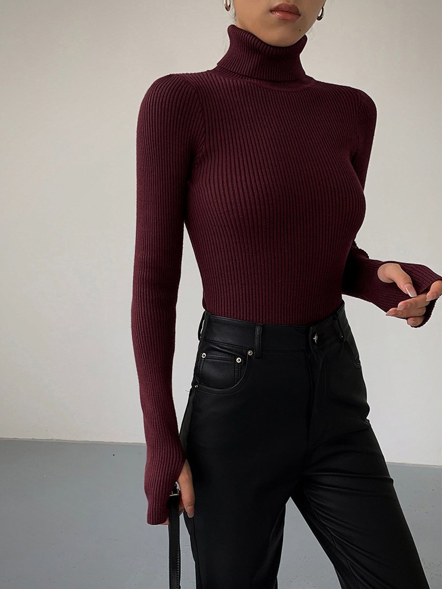 Marie | Ribbed Turtleneck Sweater for Women