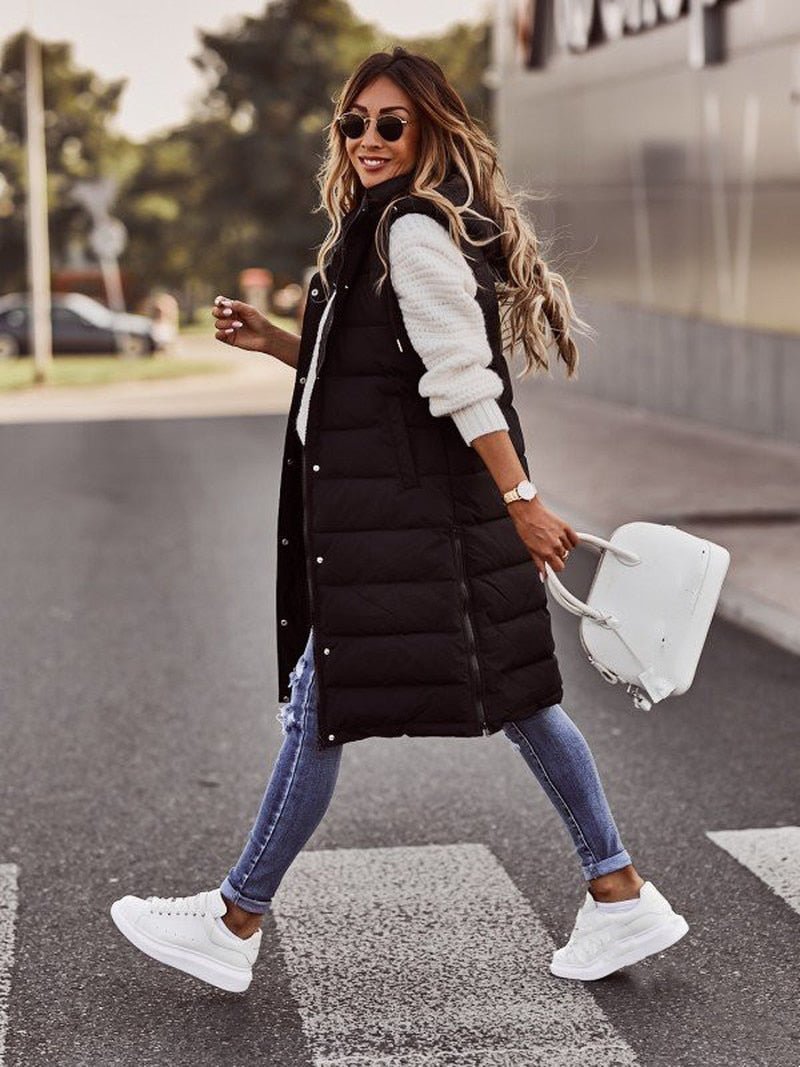 Elowen | Gilet trapuntato elegante al ginocchio