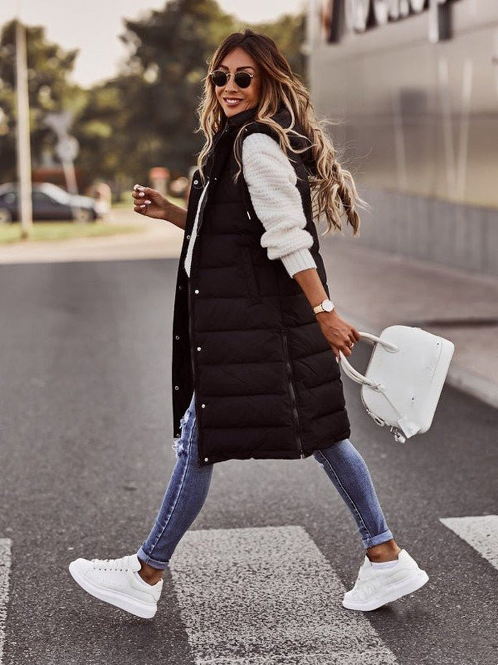Elowen | Gilet trapuntato elegante al ginocchio