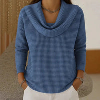 Evelyn | Waffelstrick-Pullover mit Rollkragen
