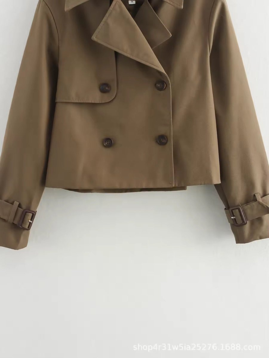 Celeste | Trench corto doppiopetto elegante da donna