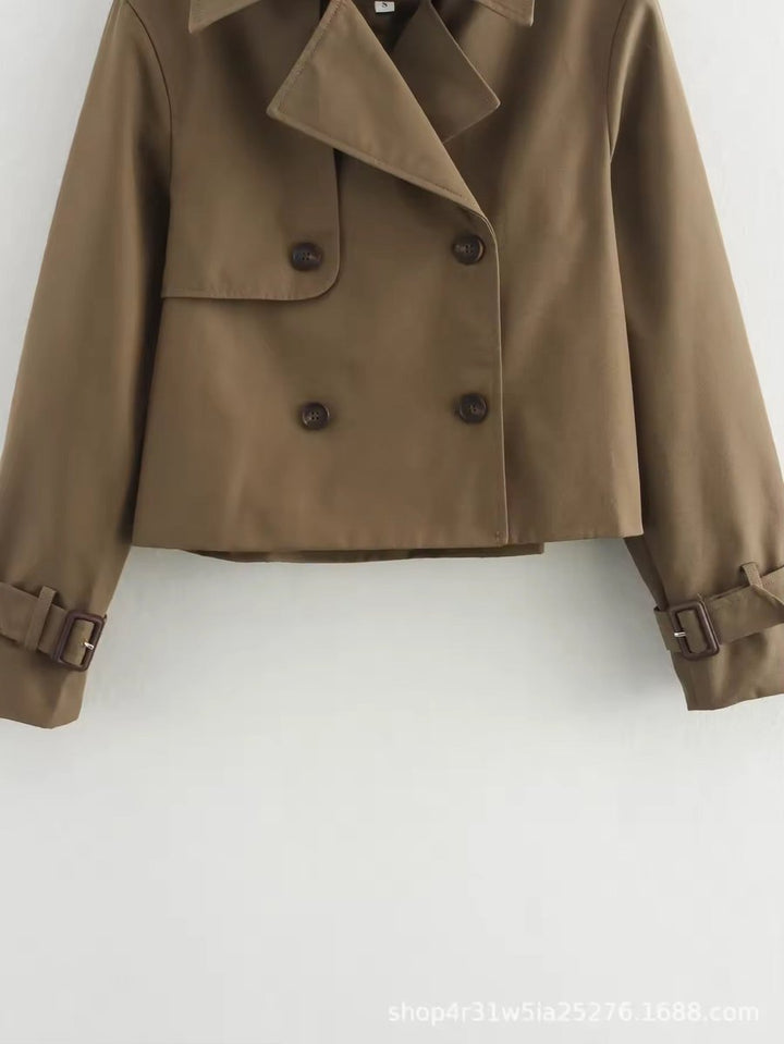 Celeste | Trench corto doppiopetto elegante da donna