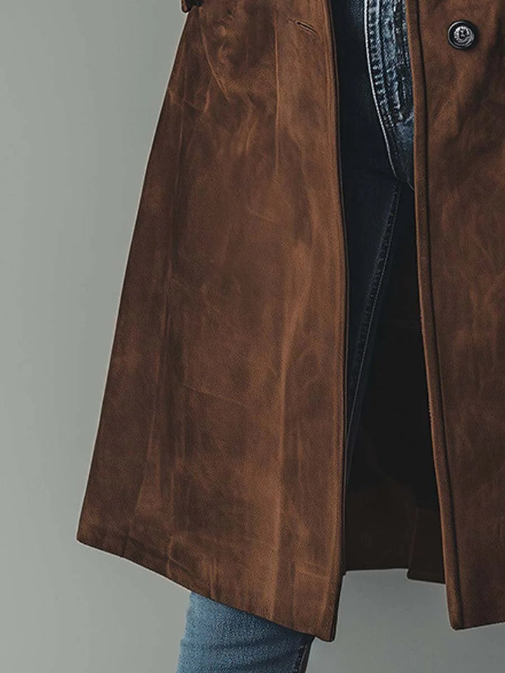 Odette | Trench lungo doppiopetto elegante da donna