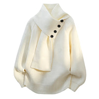 Seraphine | Elegant Scarf-Neck Women’s Sweater