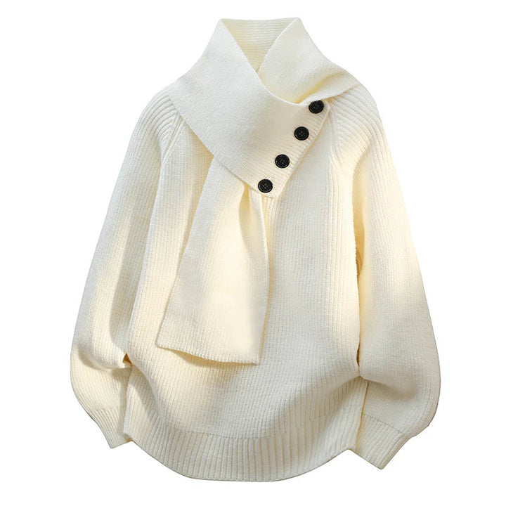 Seraphine | Elegant Scarf-Neck Women’s Sweater
