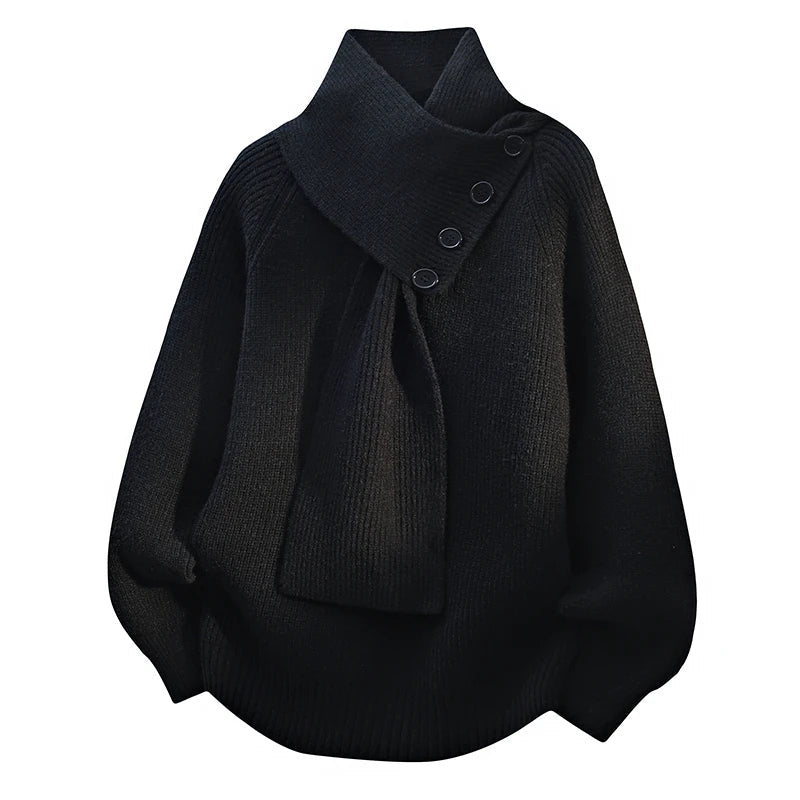 Seraphine | Elegant Scarf-Neck Women’s Sweater