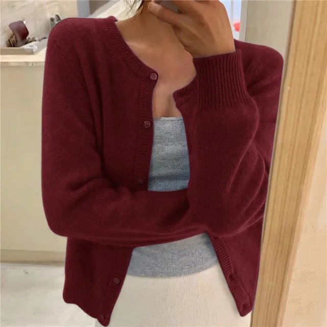 Elowen | Soft Knit Relaxed-Fit Button-Front Cardigan