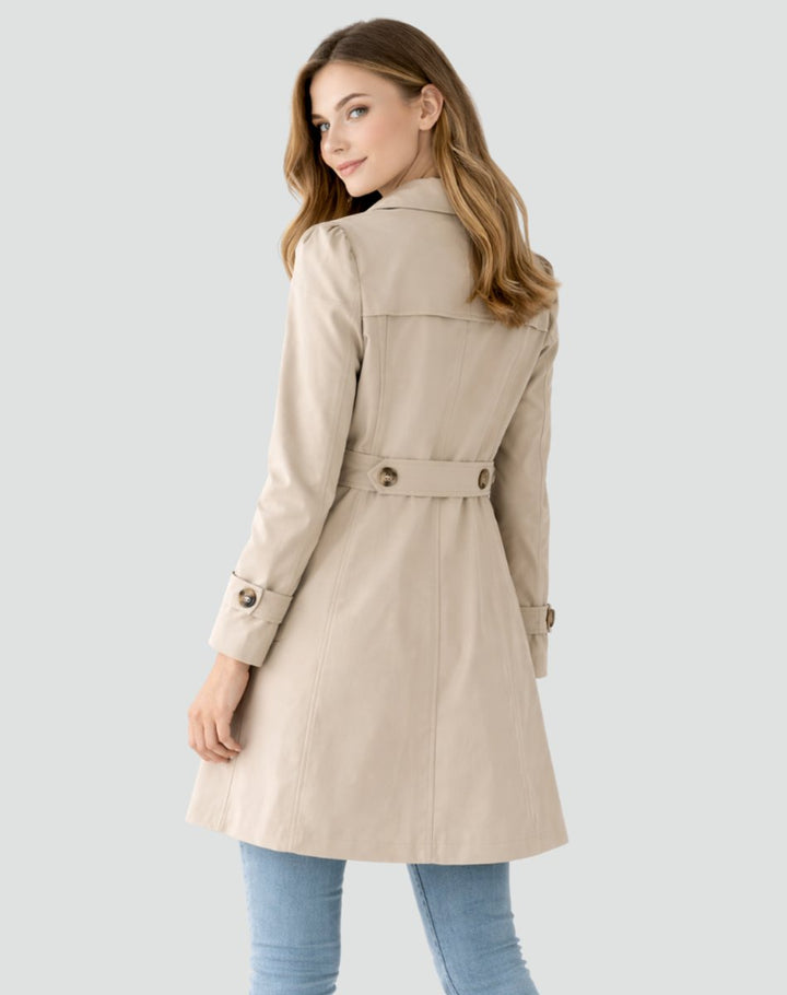 Clara | Trench sartoriale classico di media lunghezza da donna