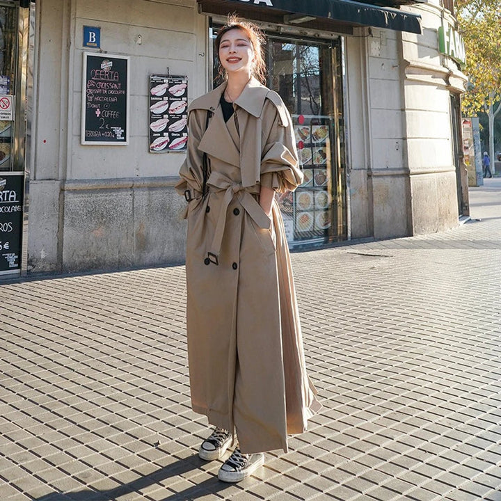 Rowan | Trench maxi doppiopetto oversize ed elegante da donna