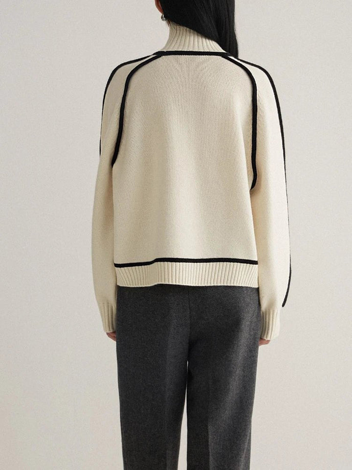 Elodie | Oversized Colorblock Turtleneck Sweater