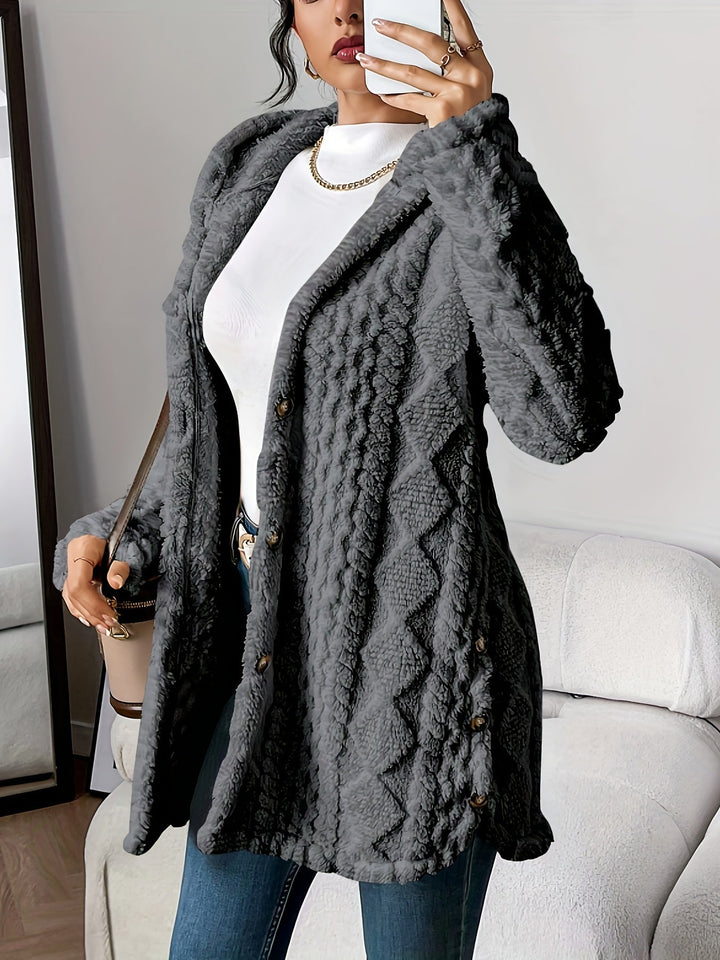Celestia | Cozy Plush Women’s Hooded Cardigan