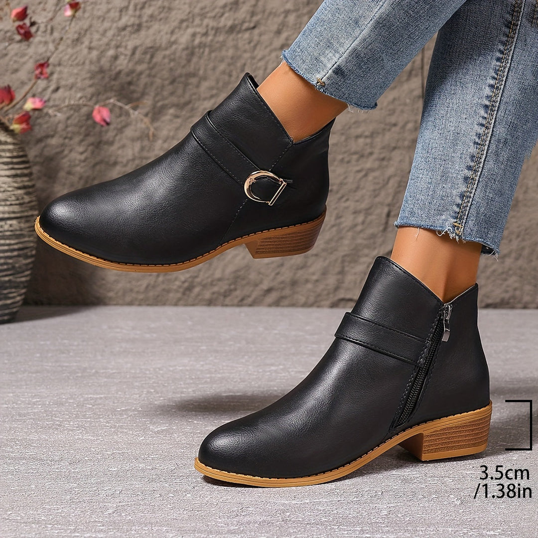 Velmira | Elegante Chelsea-Ankle-Boots für Damen mit Schnallendetail