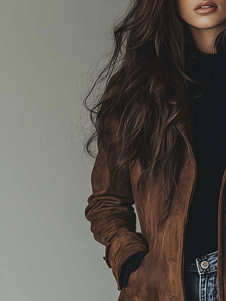 Odette | Trench lungo doppiopetto elegante da donna