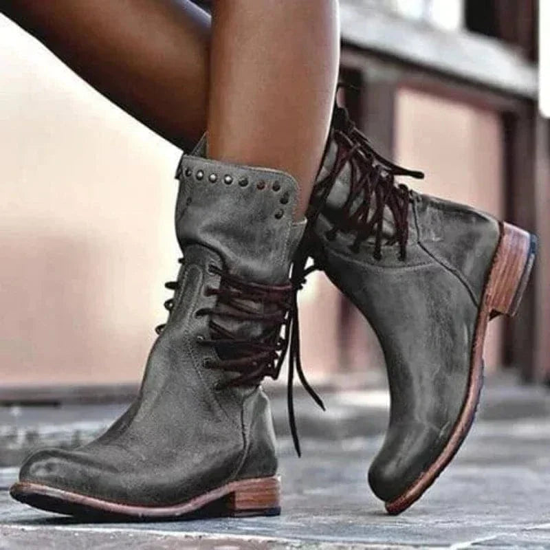 Novelle | Rustikale Western-Schnürstiefel für Damen