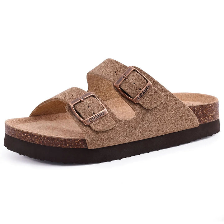 Selvara | Mules in camoscio con fibbia
