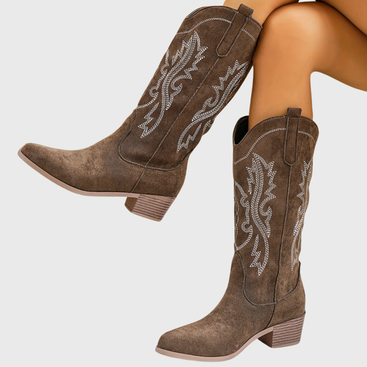 Vivienne | Cowboystiefel mit weitem Schaft bis zur Wadenmitte für Damen