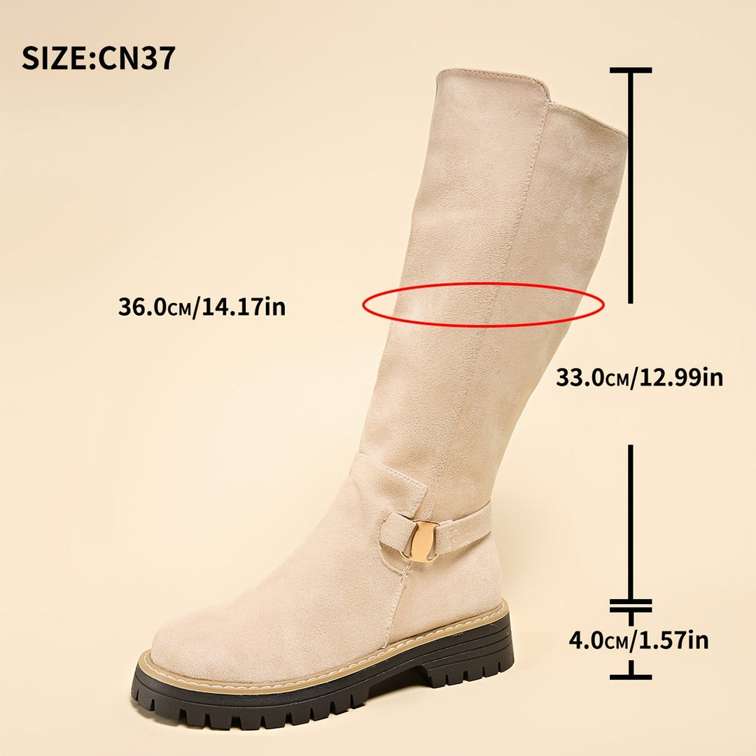 Sabeli | Elegante Velourslederstiefel für Damen mit knöchelhohem Schaft und Blockabsatz