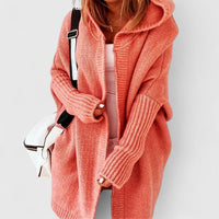 Geneviève | Kapuzen-Strickcardigan in langer Form