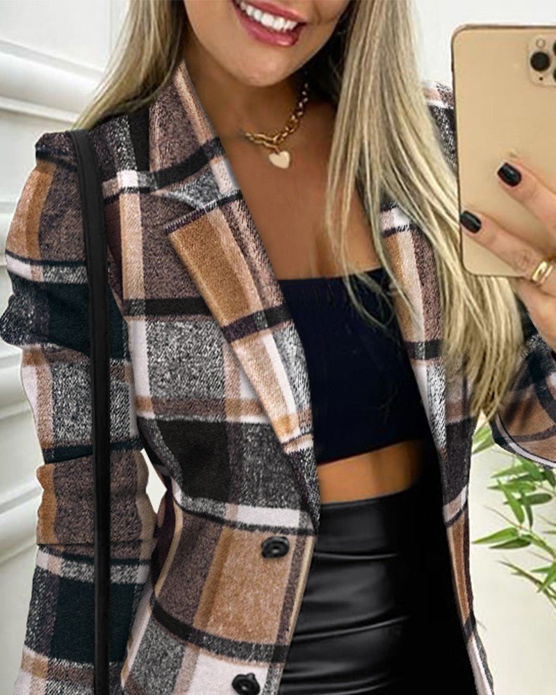 Evelyn | Taillierter Blazer mit Karomuster für Damen
