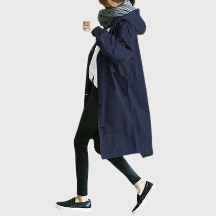Vivienne | Trench con cappuccio elegante e idrorepellente da donna