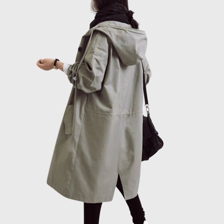 Vivienne | Trench con cappuccio elegante e idrorepellente da donna