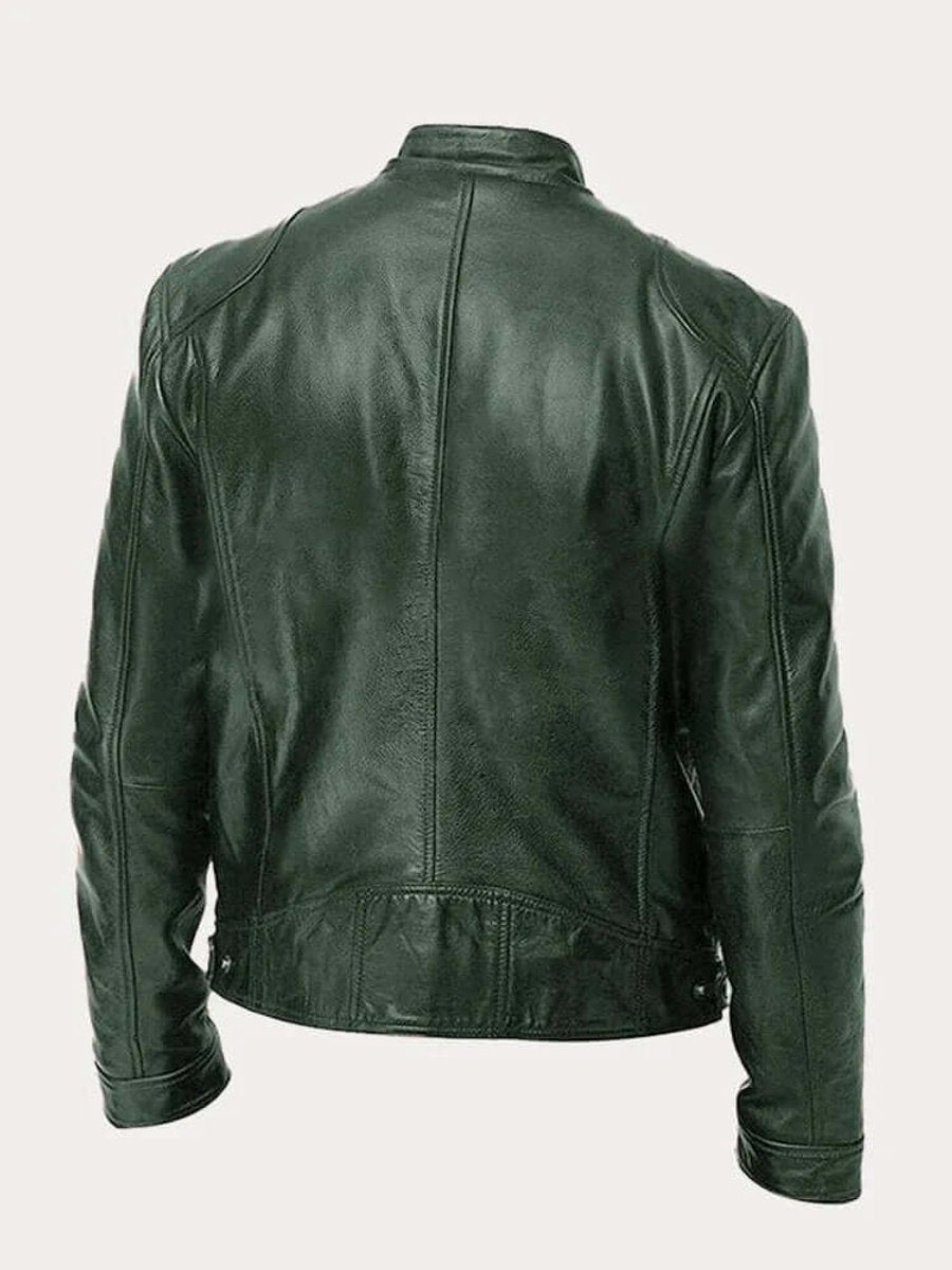 Maverick | Biker Jacket for Men with Genuine Leather Design