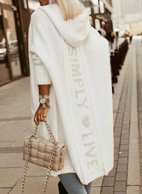 Freya | Weather-Resistant Hooded Longline Cardigan