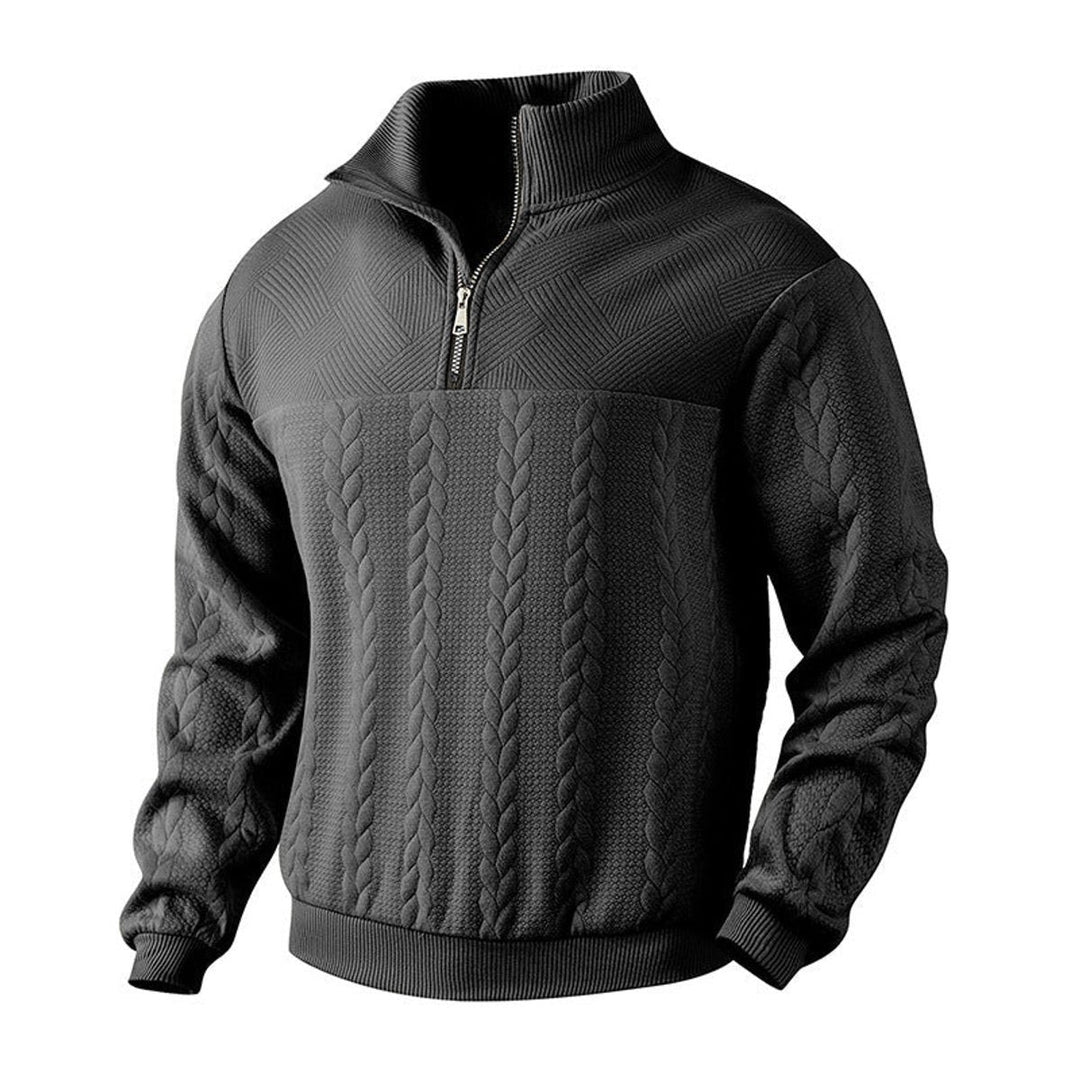 Andras | Knit Sweater – Classic Quarter-Zip Style for Men