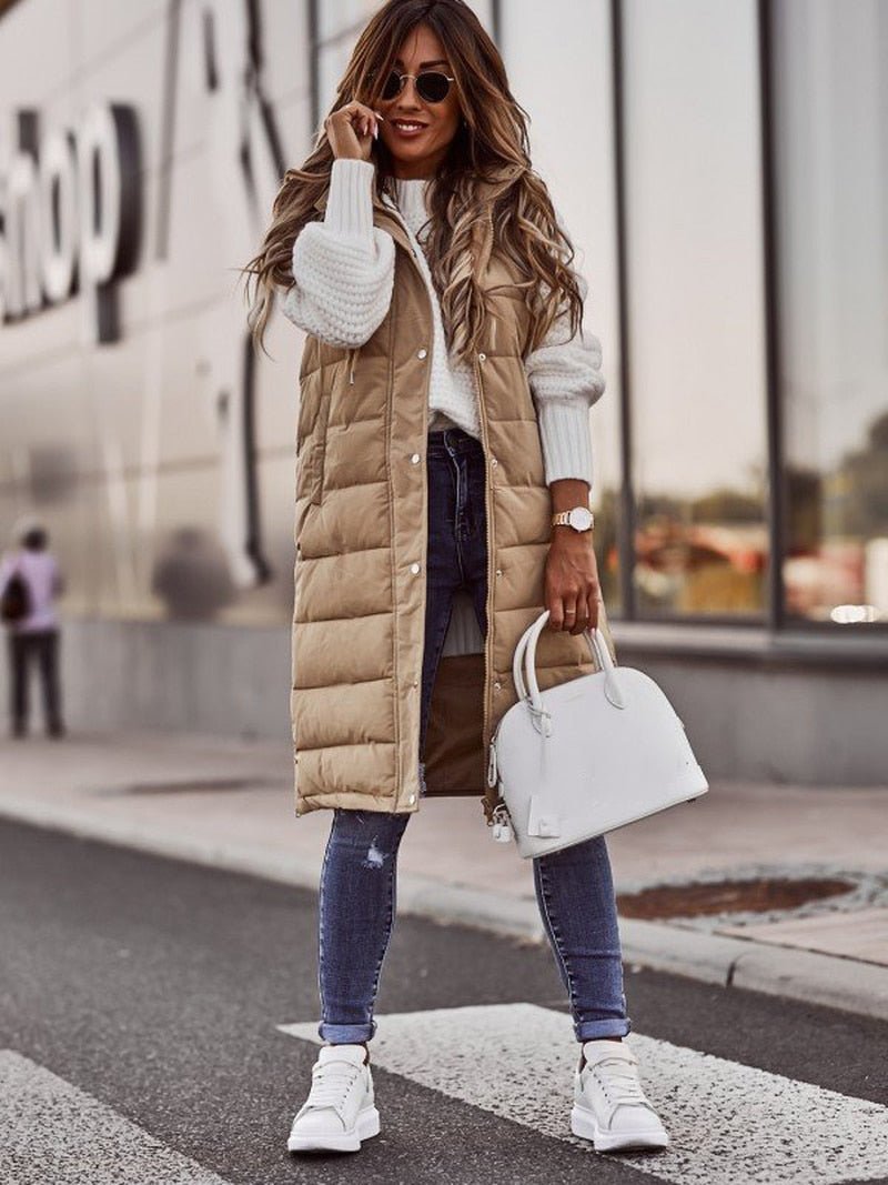 Elowen | Gilet trapuntato elegante al ginocchio
