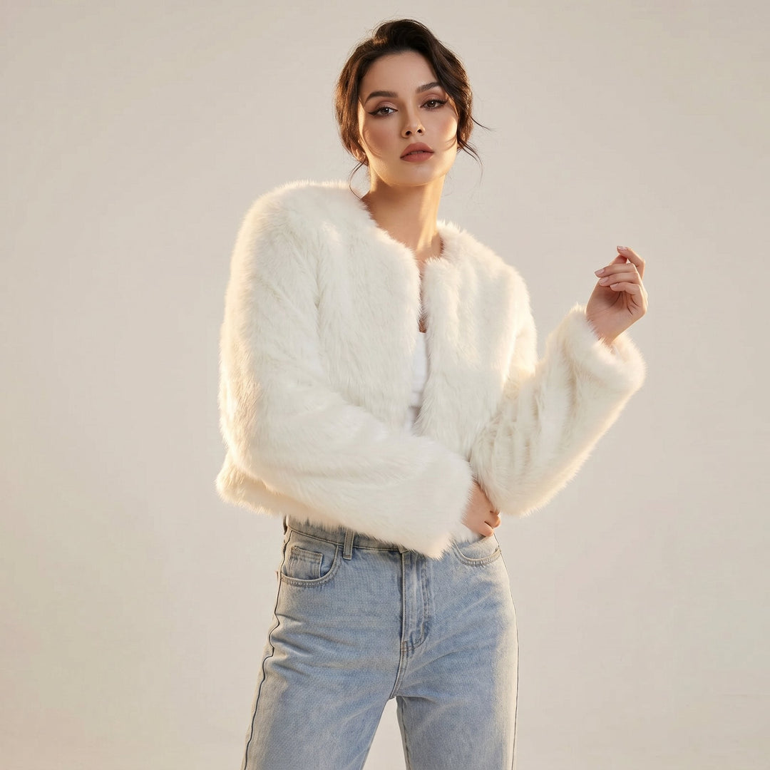 Colette | Cropped Faux Fur Jacket